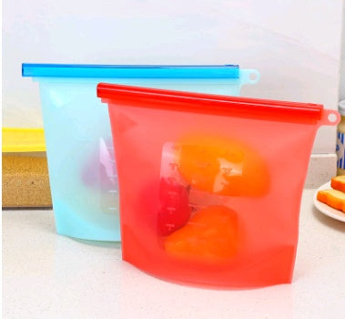 silicone food storage bag reusable kitchen storage