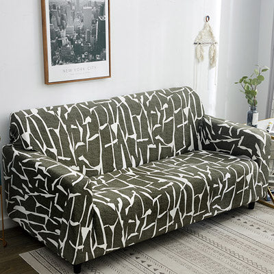 Printed sofa cushion sofa cover front view stretch fit design