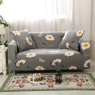 Printed sofa cushion sofa cover front view stretch fit design