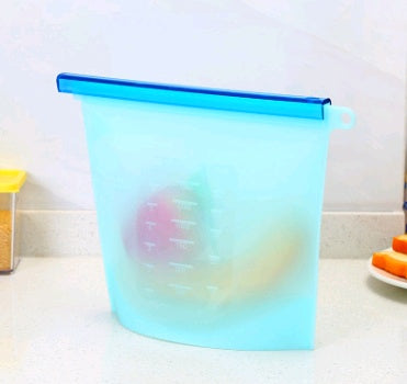 silicone food storage bag reusable kitchen storage