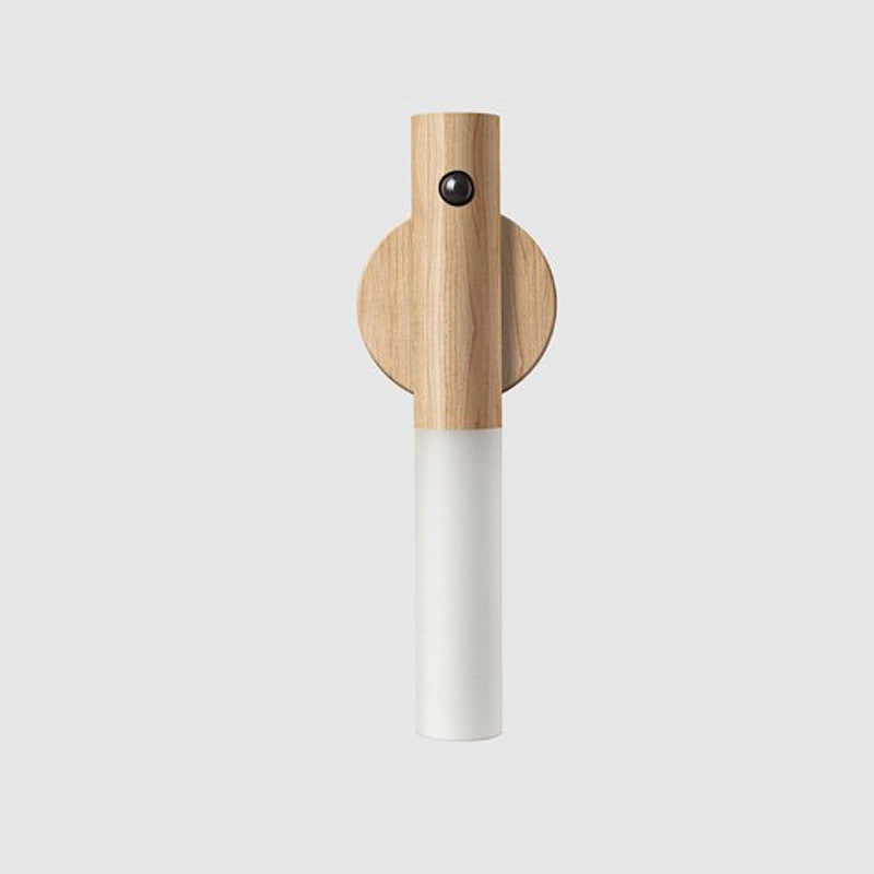 motion sensor night light USB magnetic wooden lamp