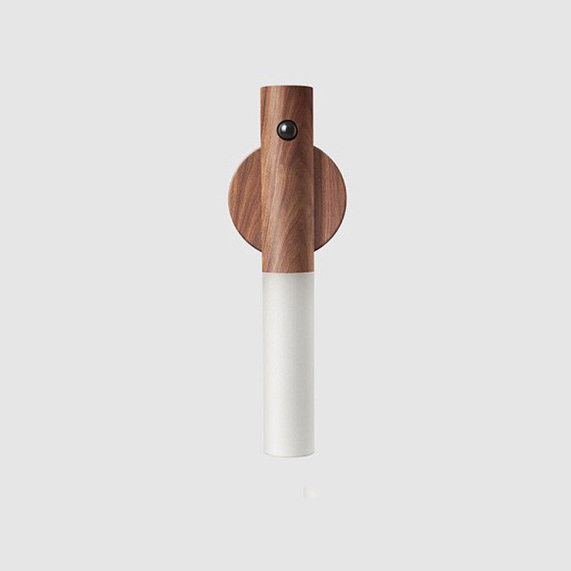 motion sensor night light USB magnetic wooden lamp