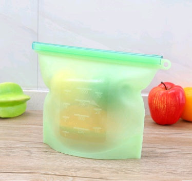 silicone food storage bag reusable kitchen storage