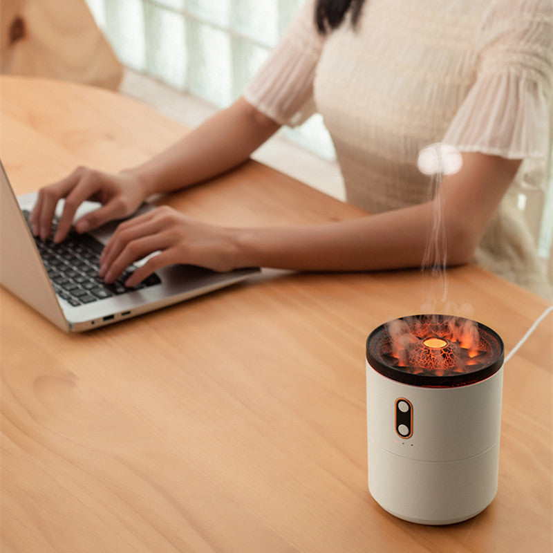 flame aroma diffuser with mist effect night light