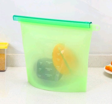 silicone food storage bag reusable kitchen storage