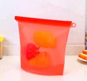 silicone food storage bag reusable kitchen storage