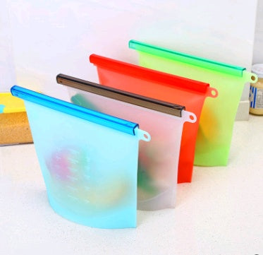 silicone food storage bag reusable kitchen storage