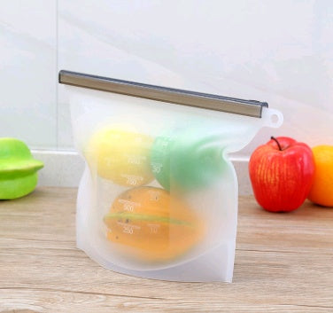 silicone food storage bag reusable kitchen storage