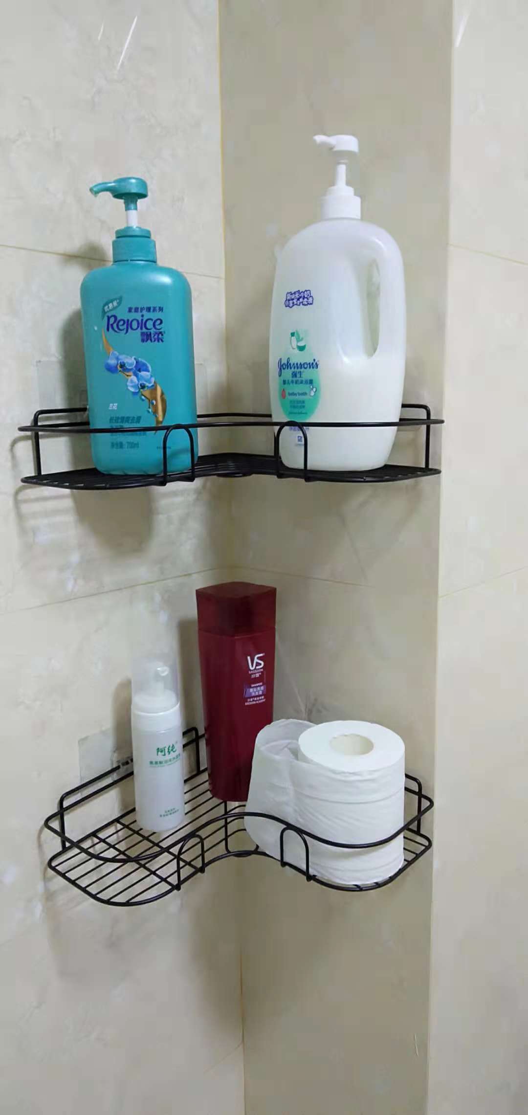 wall bathroom storage rack corner shelf