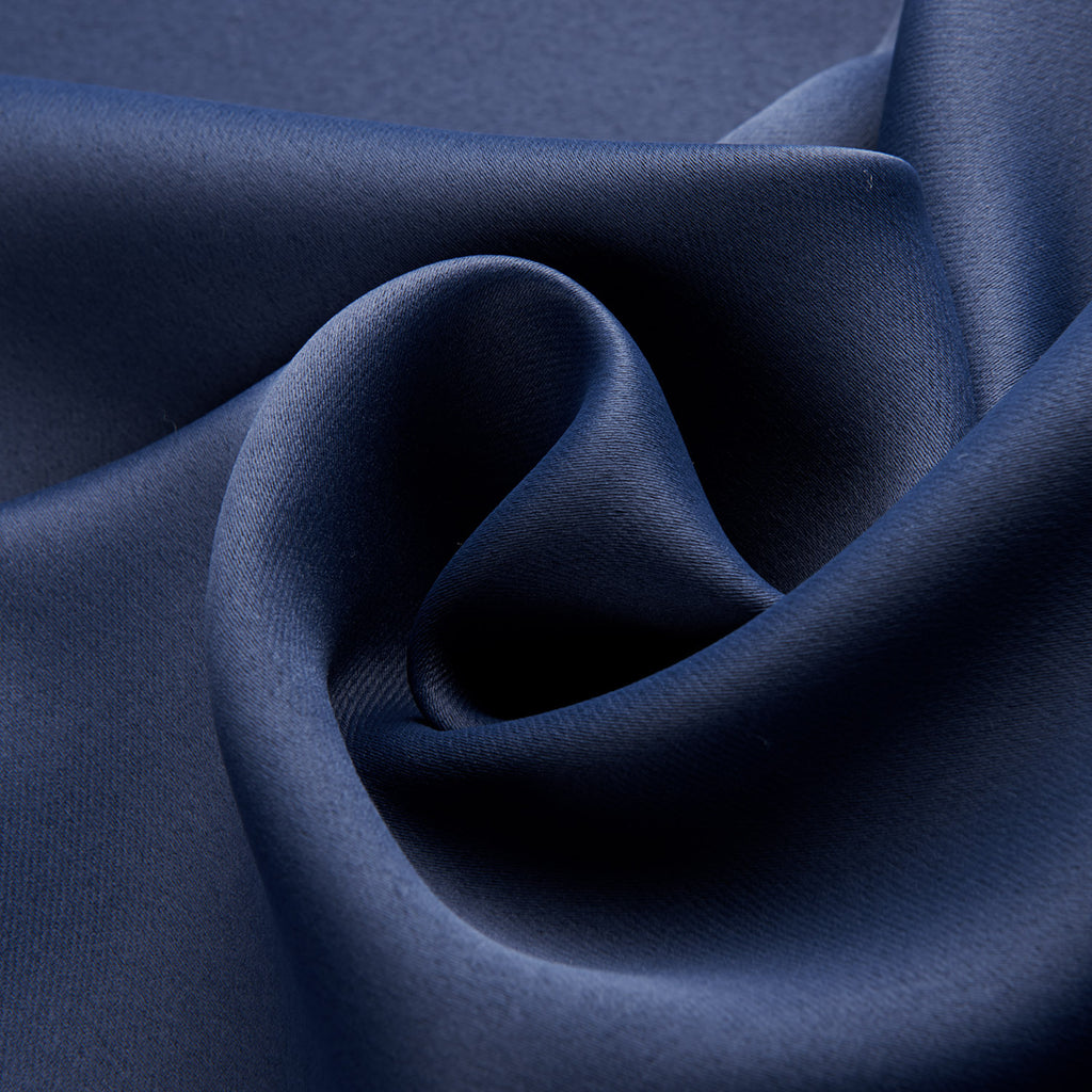 Dark blue blackout bedroom curtains printed fabric