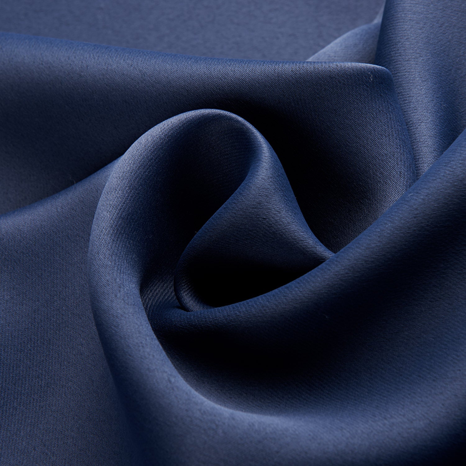 Dark blue blackout bedroom curtains printed fabric