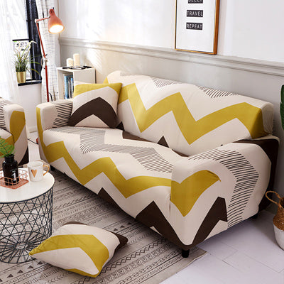 Printed sofa cushion sofa cover front view stretch fit design