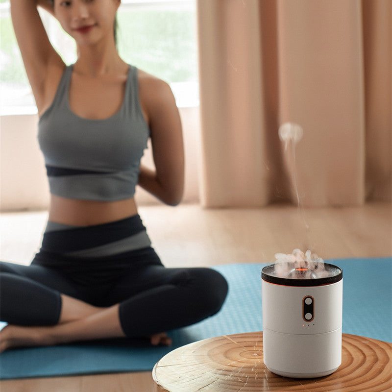 flame aroma diffuser with mist effect night light