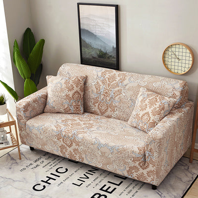 Printed sofa cushion sofa cover front view stretch fit design