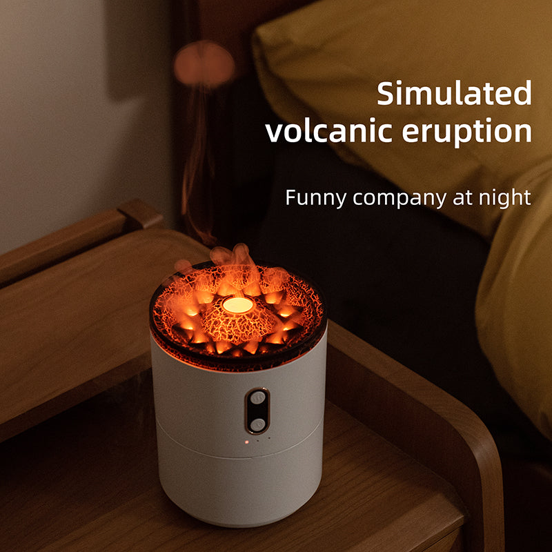 flame aroma diffuser with mist effect night light