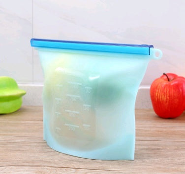 silicone food storage bag reusable kitchen storage