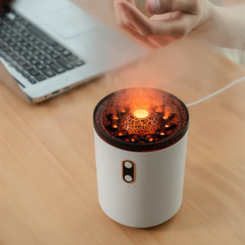 flame aroma diffuser with mist effect night light