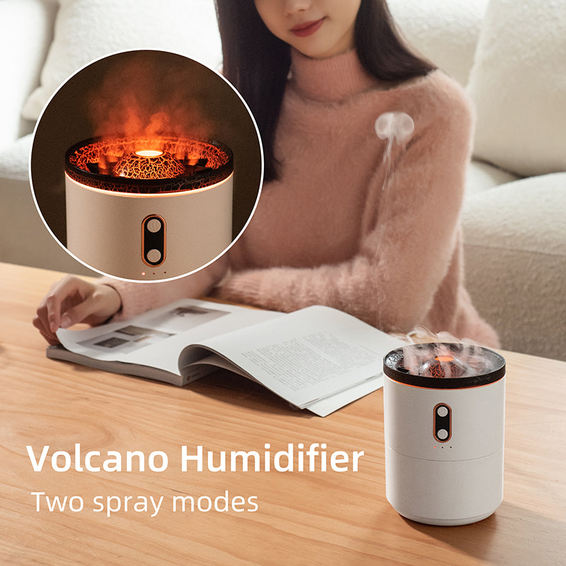 flame aroma diffuser with mist effect night light