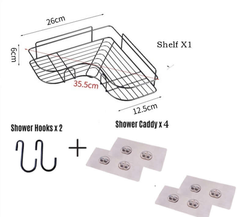 wall bathroom storage rack corner shelf