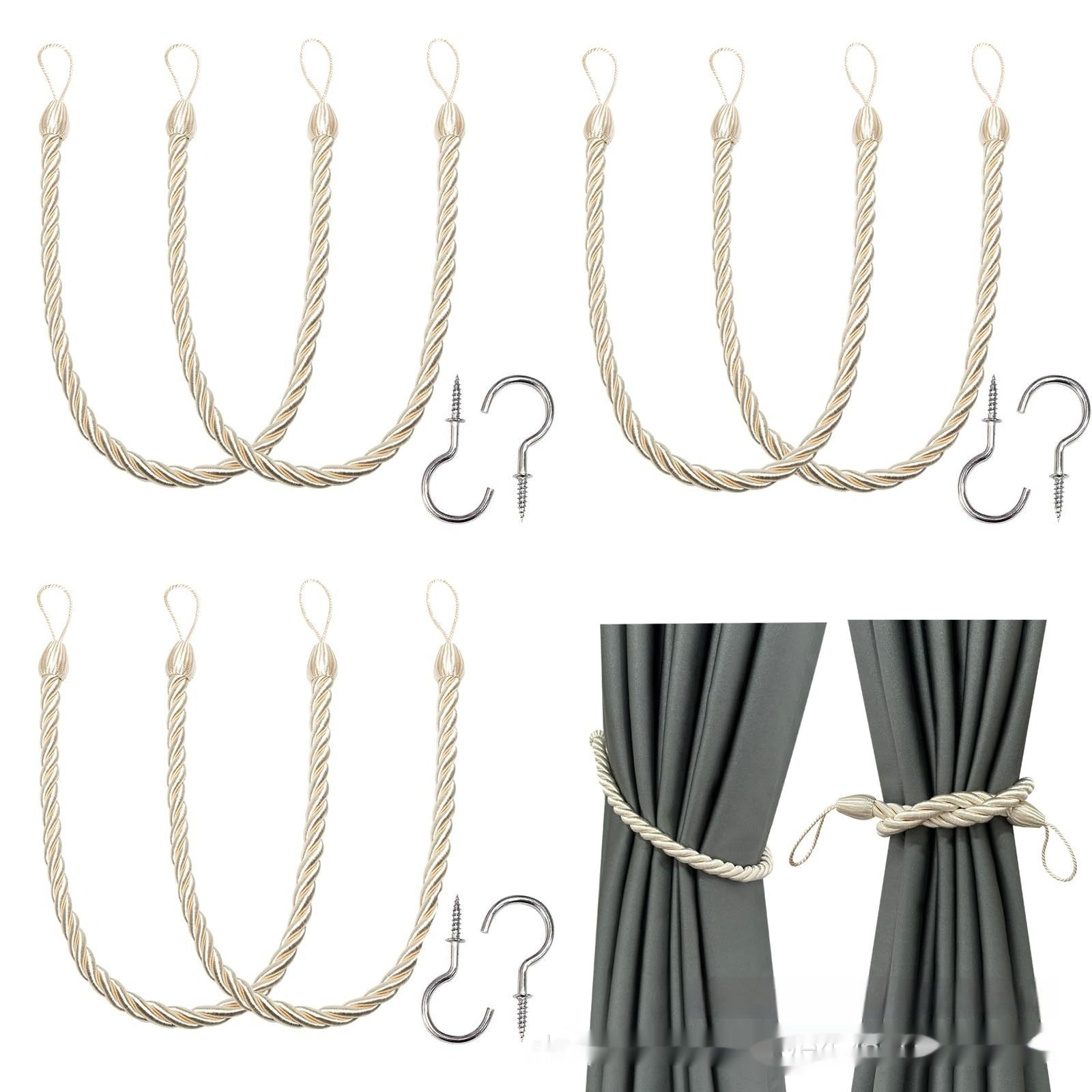 curtain tieback rope hand woven