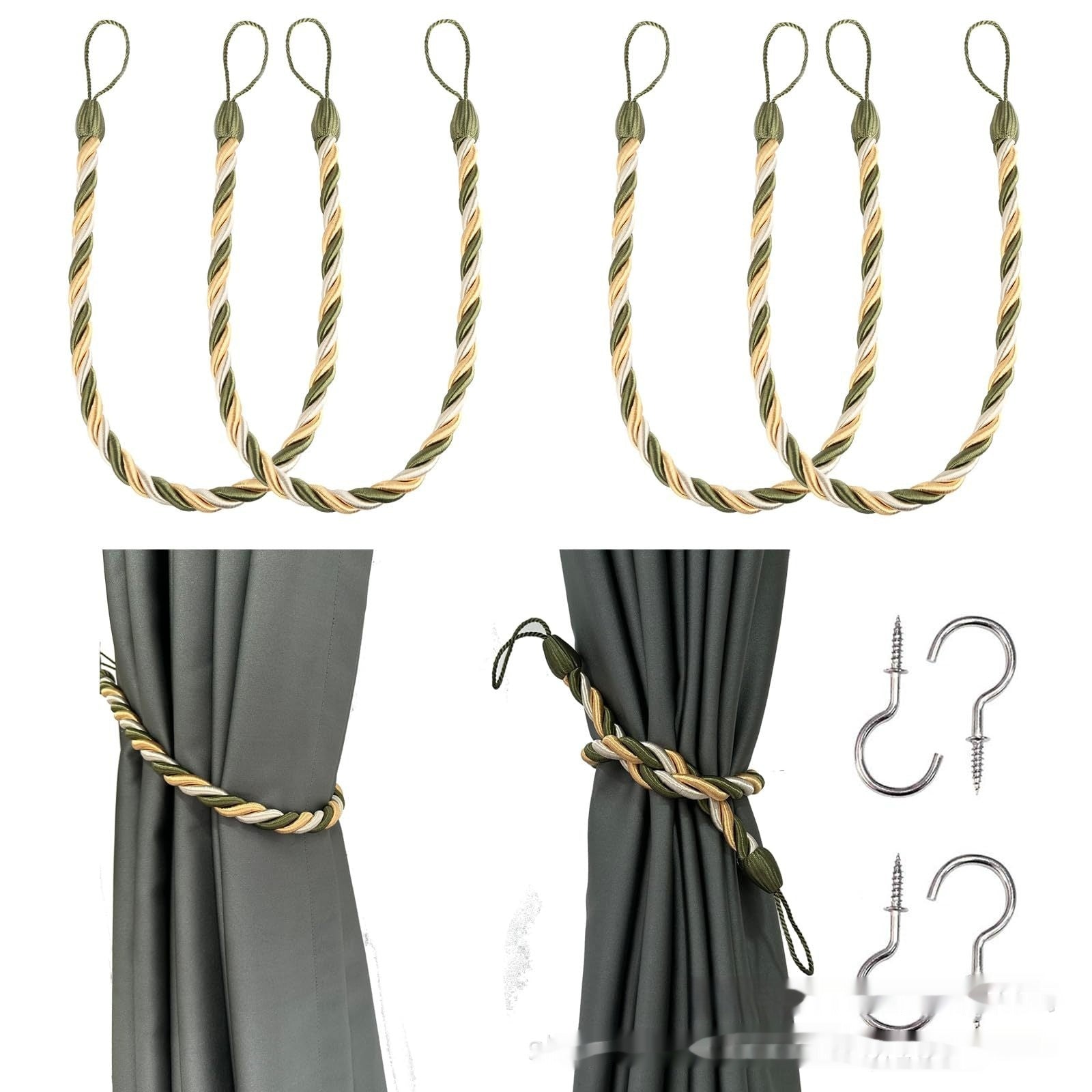 curtain tieback rope hand woven
