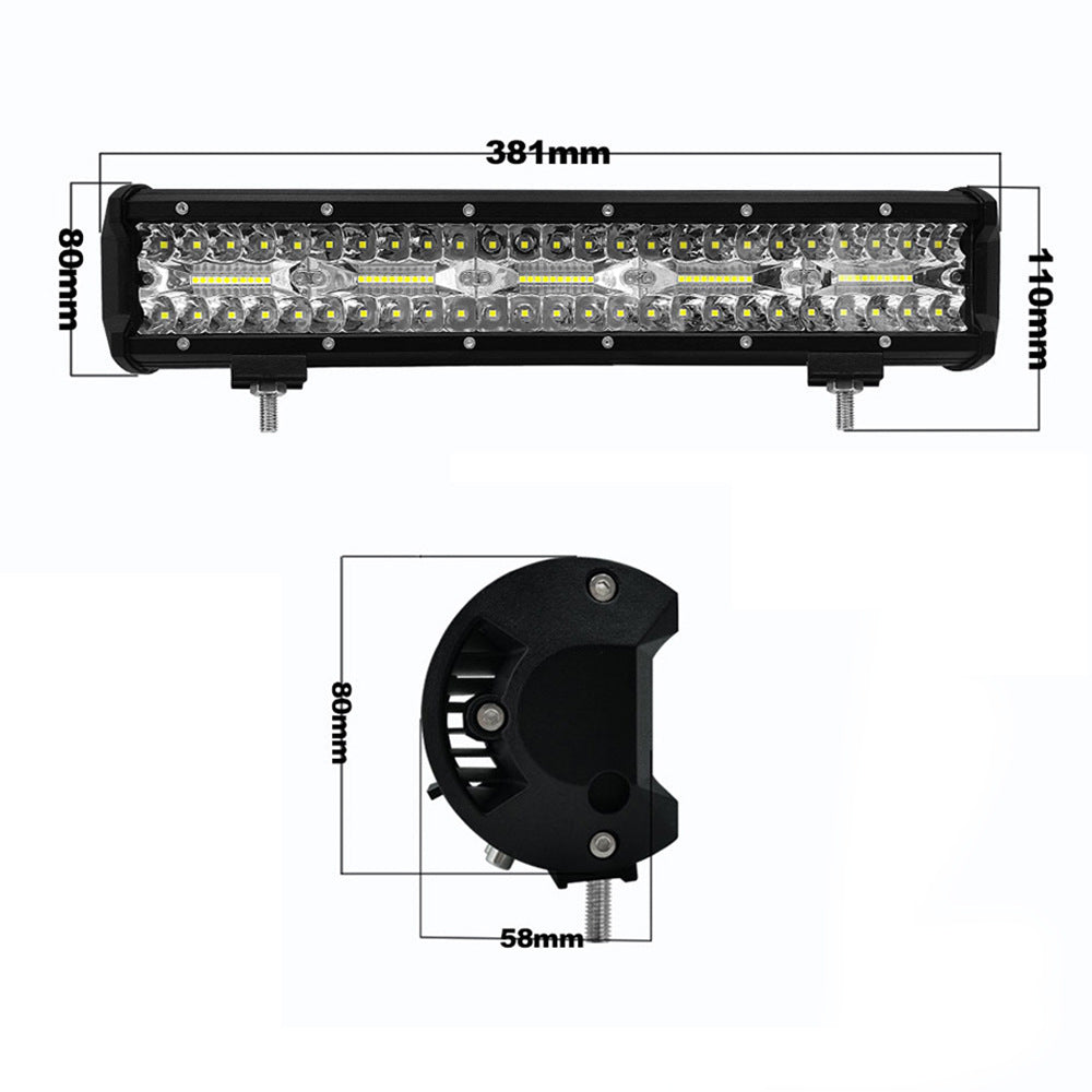automotive LED strip lights three-row work light off-road