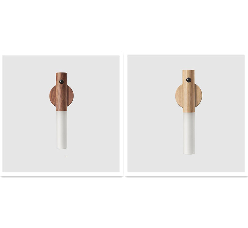 motion sensor night light USB magnetic wooden lamp