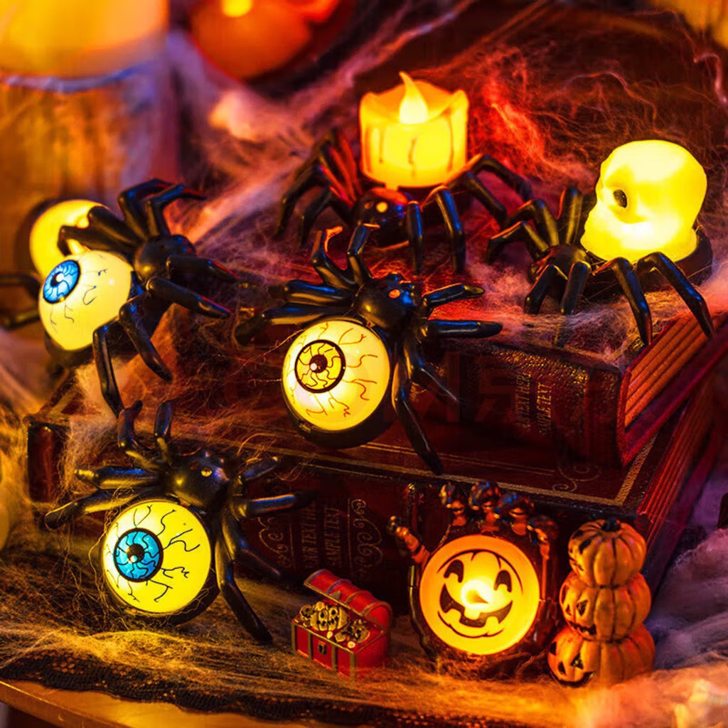 halloween spider night light decoration